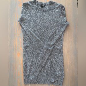 Express Charcoal Long Sleeve Knit Top